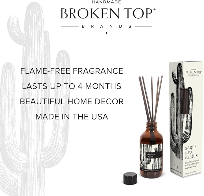 BROKEN TOP Natural Reed Diffuser Set (Saguaro Cactus)