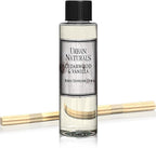 Urban Naturals Reed Diffuser Oil Refill, Cedarwood Vanilla Fragrance Oil with Oak, Cedar, Vanilla, 4 oz + Free Reed Sticks, Made in The USA
