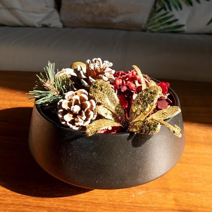 Christmas Potpourri Bags, Cinnamon Apple Scented Red Potpourri Bowl Filler,Red Decorative Dried Flowers,Home Fragrance Sachet, Vase Fillers,(3 bags/20 oz)