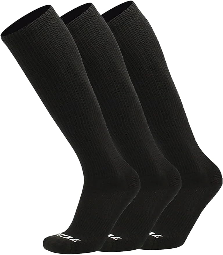 Over the Calf Work Socks for Men and Women 9-11 10-13 13-15 Moisture Wicking Tall Cushioned Knee High Boot Socks 6-pack