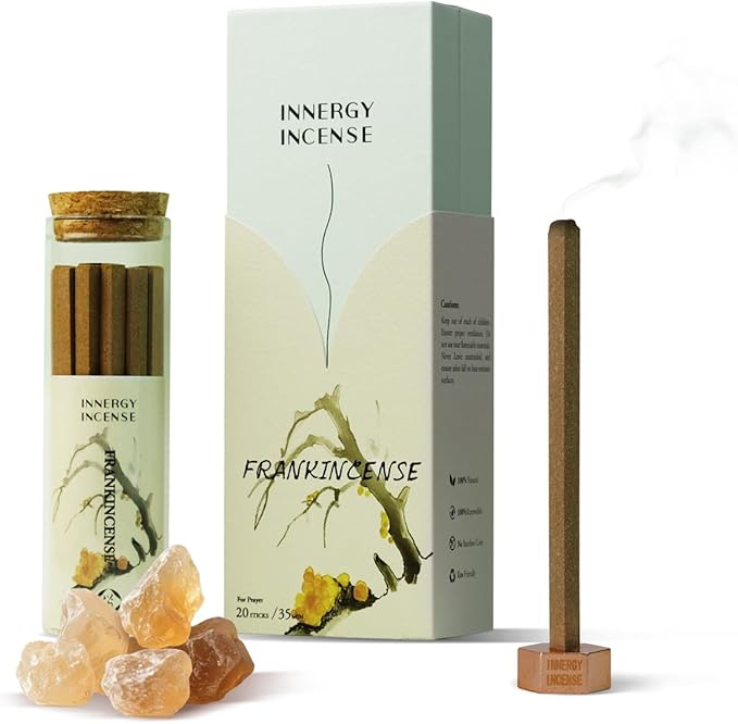 Pray & Meditate - Innergy Frankincense Incense Sticks, Sacred Resin Blend Prayer Incense