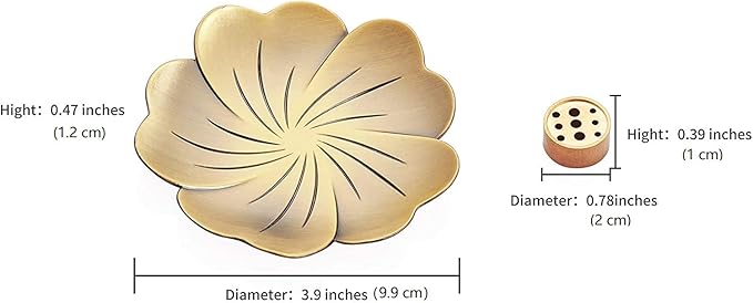 Stick Incense Burner Coil Incense Holder Nine Hole Type Design Brass