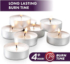 MontoPack Unscented White Tealight Candles Bulk [300] | 4 Hours of Smokeless, Dripless, Long Lasting Burning Paraffin Tea Lights | Small Votive Mini Candles for Home, Shabbat, Weddings & Emergencies