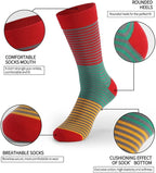 DRASEX Men's Dress Socks Funky Colorful Pattern Cotton Novelty Casual Crew Socks
