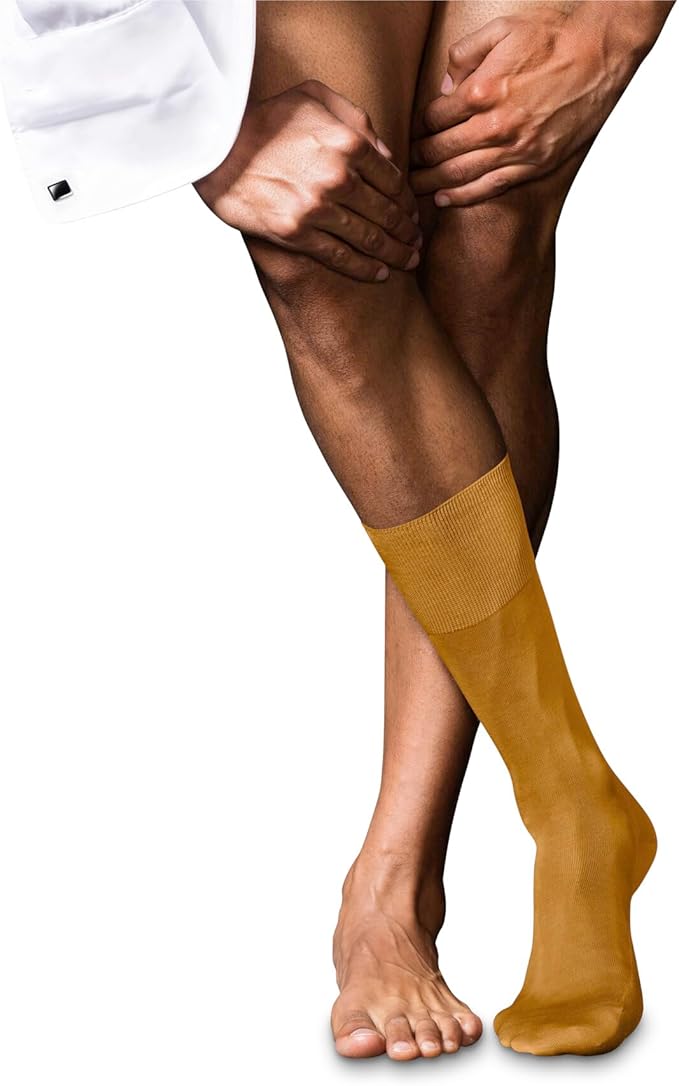 FALKE Men's No. 9 Egyptian Cotton Luxury Dress Socks, 1 Pair
