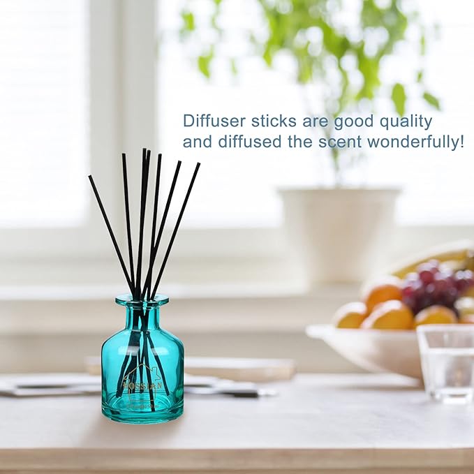 HOSSIAN 50pcs Reed Diffuser Sticks - Wood Rattan-Reed Sticks -Essential Oil Aroma Diffuser Sticks- Spa-Aromatherapy(Black7.87/20cm)
