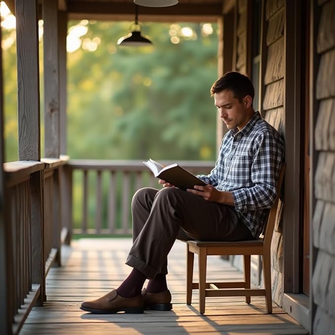 7BigStars Mens Dress Socks – 4 Pack Bamboo Crew Fit, Solid or Patterned, Thin Seamless Breathable Business