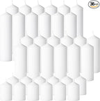 36 Pcs White Pillar Candles Bulk Set，Hurricane Candles，3 Different Lengths (12 Each)，Dripless Unscented Smokeless，Gives You a Better Atmosphere When Organizing an Event Party.