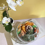 Qingbei Rina Christmas Potpourri Bags,Cinnamon/Apple/Pine Scented Potpourri Bowl Filler,Winter Holiday Decorative Dried Flowers,Home Fragrance Sachet of Petal, Vase Filler,2 Bags,20 oz(Red+Green)