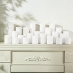 Shihanee 36 Pcs Pillar Candles 3 in x 3,4,5,6,8,10 Dripless Unscented Smokeless Candle Long Burning Decorative Rustic Candles with Cotton Wick for Wedding Home Fireplace (White)