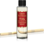 Urban Naturals Reed Diffuser Oil Refill Christmas Night, Cinnamon, Pine, Sweet Berries, Cozy Holiday Fragrance, 4 oz + Free Reed Sticks, Made in The USA
