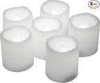 CANDLE CHOICE Battery Operated Flameless Votive Candles with Timer 6 PCS Long Lasting Realistic Flickering Electric LED Tea Lights for Wedding Party Halloween Christmas Decorations Battery Included