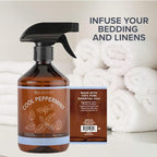 Sparoom Cool Peppermint Air Freshener&Linen Spray Essential Oil Infused an Minty&Crisp Refreshing Fragrance. Therapeutic Grade Aromatherapy, Non-Aerosol and Long-Lasting Invigoration Scent, 16.9 fl oz