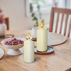 Set of 20 2-inch Wide x 4-inch Tall Ivory Pillar Candles - Perfect for Creative Accompaniment for Candlelight Dinner, Home Decoration, Party, Wedding.
