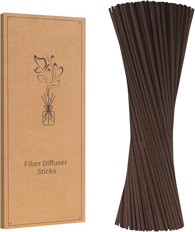 130pcs Reed Diffuser Sticks -10 Inch Essential Oil Aroma Diffuser Reeds Aroma Fragrance Refills(Brown10"/25cm)