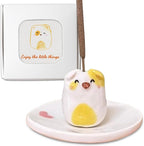 Handmade Ceramic Incense Holder for Sticks, Incense Plate for Stick with Ash Catcher Anti-ash, Incense Burner for Meditation Yoga Spa Aromatherapy Home Room Decor Easily Grab Ash