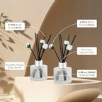 Brakula 2 Pack Reed Diffuser Set, Moroccan Amber Scented, Home Fragrance with 14 Sticks Bathroom Decor, Reed diffusers for Home 6.76 fl oz (Moroccan Amber)