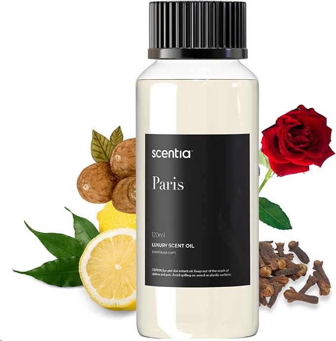 Hotel Fragrance Oil Inspired by The Hotel Costes - 120 mL 4.06 fl oz - Refill Diffuser Oil Blend Rose, Clove & Sandalwood Notes for Aromatherapy Diffusers - Paris