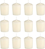 Mega Candles 12 pcs Unscented Ivory Votive Candles, Hand Poured Wax Candle 15 Hours 1.5 Inch x 2.25 Inch, Home Décor, Wedding Receptions, Centerpieces, Occasions, Events, Meditations, Holders
