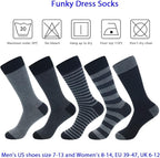 DRASEX Men's Dress Socks Funky Colorful Pattern Cotton Novelty Casual Crew Socks