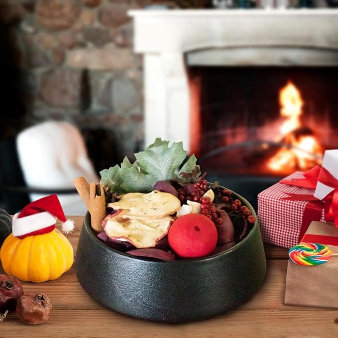 Qingbei Rina Christmas Potpourri Bags, Apple Scented Potpourri Bowl Filler, Red Decorative Dried Flowers, Home Fragrance Sachet, Winter Vase Fillers, Holiday Bathroom Decor (20oz)