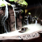 Guilin Landscape Backflow Incense Burner, Handmade Ceramic Waterfall Incense Stick Cone Holder with 20 PCS Incense Cones and 30 PCS Incense Sticks