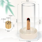 Versatile Incense Burner Holder - Ideal for Incense Sticks, Palo Santo, Sage & More! Elegant Design with Removable Glass Cover to Prevent Ash Fallout