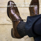 Merino Wool Dress Socks for Men – Over-the-Calf, Ribbed Wool Dress Socks for Size 8-12 – Breathable, Reinforced Heel and Toe