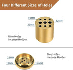 Handmade Natural Marble Incense Holder for Sticks and Cones-with 9 Holes, Multi-Functional Incense Burner Holder for Incense Sticks and Cones, Perfect Home Decor(Gray, 4.7inch)