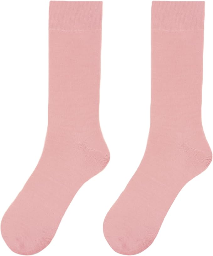 Feraricci Solid Color Casual Dress Socks for Men - Colorful & Comfortable Crew Socks