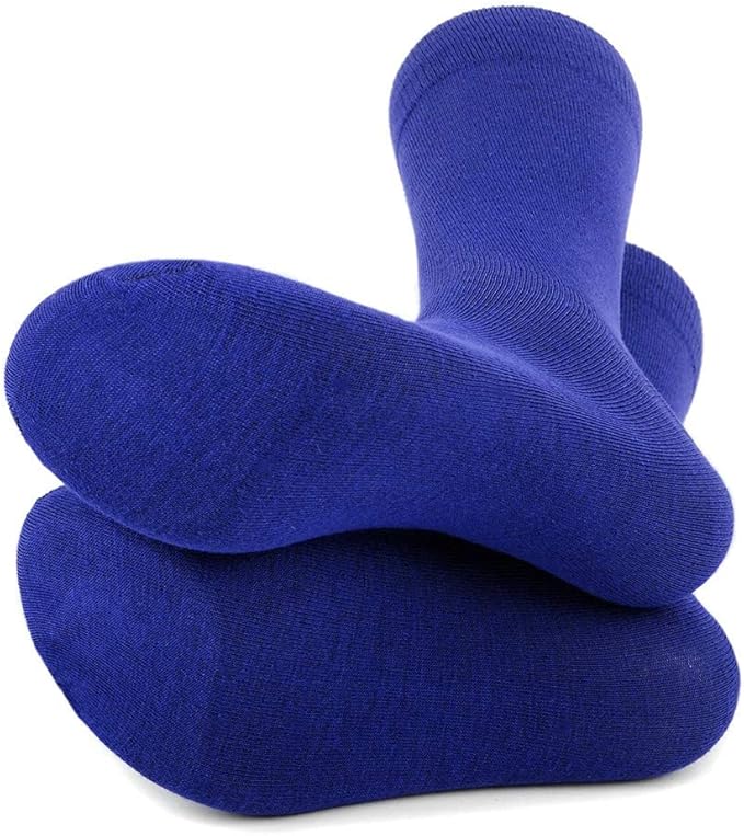 Feraricci Solid Color Casual Dress Socks for Men - Colorful & Comfortable Crew Socks