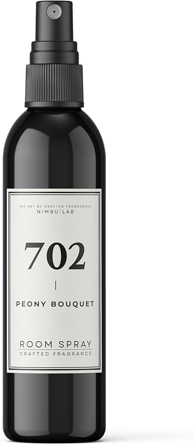702 PEONY BOUQUET Room Spray - Floral Delights in Every Drop - Delicate white flower and Jasmine-like tones, Fruity and Citrusy notes, Essence of a Blooming Garden 8oz/237ml - Nimbu Lab