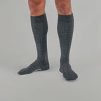 Merino Wool Dress Socks for Men – Over-the-Calf, Ribbed Wool Dress Socks for Size 8-12 – Breathable, Reinforced Heel and Toe