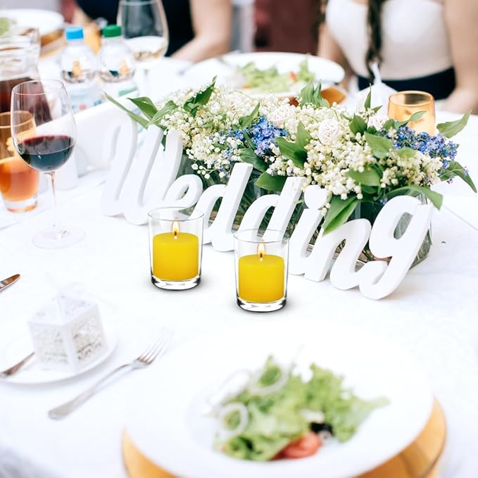 9-Pack 1.25-Inch Yellow Votive Candles, Unscented Small Tealight Candle for Home Decor Summer Special Occasions