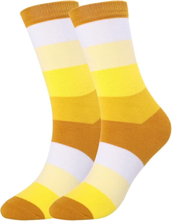 DRASEX Men's Dress Socks Funky Colorful Pattern Cotton Novelty Casual Crew Socks