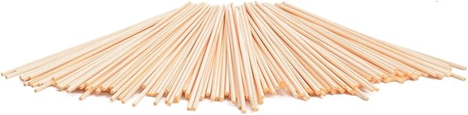 Resafy Reed Diffuser Sticks, Jecnovo Pack of 100 Fiber Sticks with Handmade Linen Bag, Safe and Non-Toxic, 9 Inches Long 3mm Diameter Aromatherapy Diffusers for Home, Spa and Office(Beige)