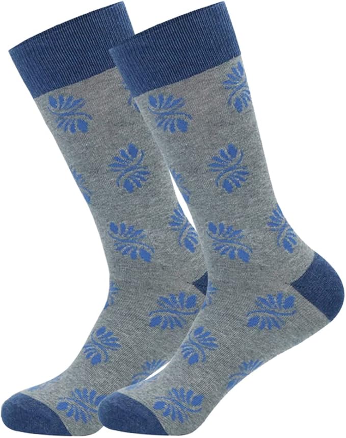 DRASEX Men's Dress Socks Funky Colorful Pattern Cotton Novelty Casual Crew Socks