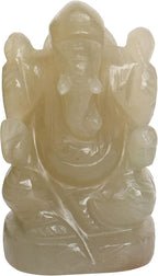 REAL-GEMS Lord Ganesha Figurines Handmade Green Serpentine Gemstone Decorative Statue Modern Home Table Decor Gifts Approximately 1199 Ct.…