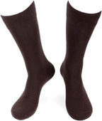 Feraricci Solid Color Casual Dress Socks for Men - Colorful & Comfortable Crew Socks