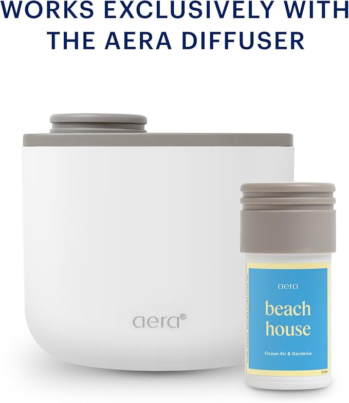 Aera Mini Beach House - Essential Oil for Home - Summer Fragrance - Notes of Ocean Air and Gardenia - Scent Refill - Capsule Size Works with Mini Diffuser
