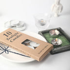 10 Pack Tea Candles Wedding Party and Home Decoration Votive Parties Tealight Small Wishing Bulk with 1.5-2 Hours Extended Burn Time Mini for Birthday Emergency Family (White)