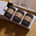 MOZEAL 3" x 8" Hand-Poured Unscented Large Candle, Smokeless Rustic Pillar Candle Set of 2, Slow Burn, No Drip, Approx 150 Hours Burning, Wedding, Winter and Home Decorative, Tall Taupe Gray Candle