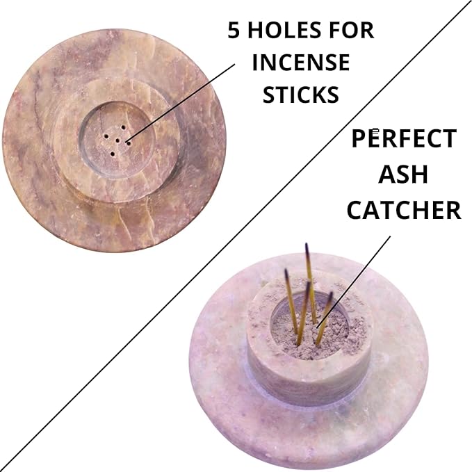 Carry Me Hand Carved Soapstone Incense Stick Holder | Candle Burner | Tea Light Stand. Elephant Jaali Carving Bottle Shape. Decorative Home and Kitchen Decor - (3x3x10.5 Inches)