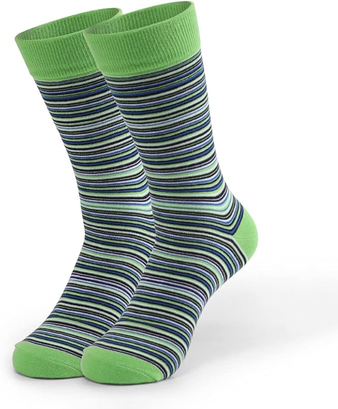DRASEX Men's Dress Socks Funky Colorful Pattern Cotton Novelty Casual Crew Socks