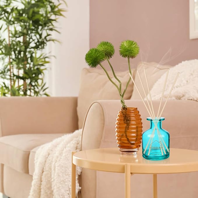 HOSSIAN 50pcs Reed Diffuser Sticks - Wood Rattan-Reed Sticks -Essential Oil Aroma Diffuser Sticks- Spa-Aromatherapy (Primary Color7/18cm)