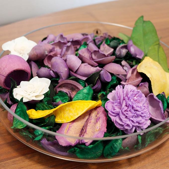 Qingbei Rina Potpourri Bags and Bowl Filler - Dried Flowers, Home Fragrance Sachets, Vase Fillers and Bathroom Decor (10 oz)