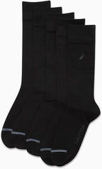 Nautica Mens Dress Socks - 5 Pack Breathable Comfort Stretch Crew-Length Work Socks for Men for Business Formal Wear (6-12.5)