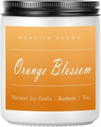 MOASITN Orange Blossom Highly Scented Candles for Home| Natural Soy Aromatherapy Candle| Handmade Long Lasting Jar Candle| Candel Gift for Women,Men as Spring, Summer,Relaxing,Housewarming Gifts| 7oz