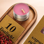 10 Pack Tea Candles Wedding Party and Home Decoration Votive Parties Tealight Small Wishing Bulk with 1.5-2 Hours Extended Burn Time Mini for Birthday Emergency Family (Pink)