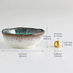 Asayu Japanese Small Mini Incense Holder for Sticks 3.3 inch (83mm), Made in Japan Ceramic Ash Catcher and Brass Incense Burner Set for Yoga, Meditation (Small Mini Nature Ocean Blue Holder)